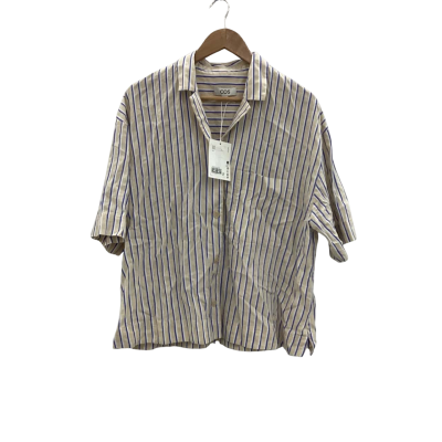 COS Womens  Size L Button Up Top Striped BNWT