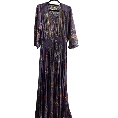 NWOT Jaase Summer / Spring Womens  Size XL Maxi Dress Floral / Grey 