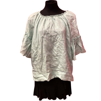 ***Susan Womens  Size 14 Light Green Linen Top