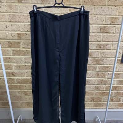 Liz Jordan Womens AFTERDARK CHIFFON OVERLAY PANT BLACK Size 18 