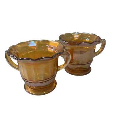 Vintage Carnival Glass Set 