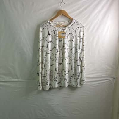 Noni B Womens Size L Long Sleeve Top White BNWT