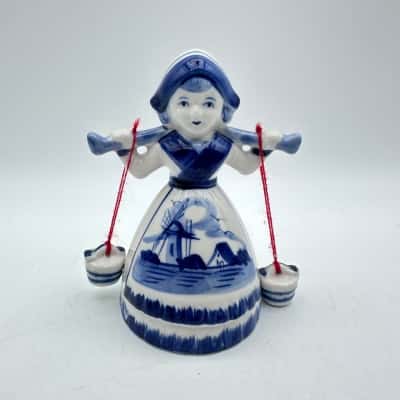 Vintage Delf Blue Milkmaid Figure