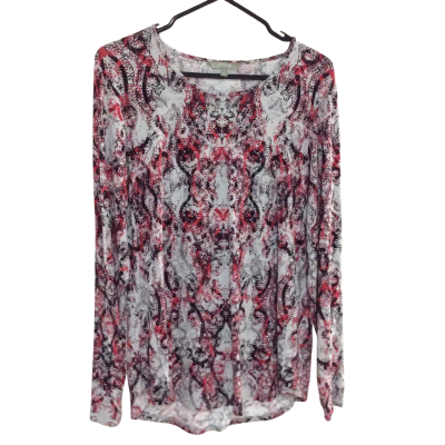 Yarra Trail Womens  Size L Crew Neck Top Black  / Grey / Pattern / Pink  