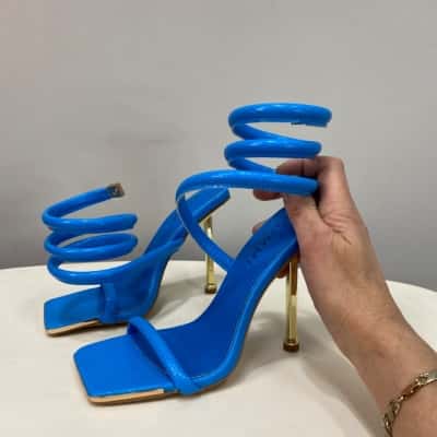 Simmi London Womens  Size 5 / 5.5 Blue & Gold 