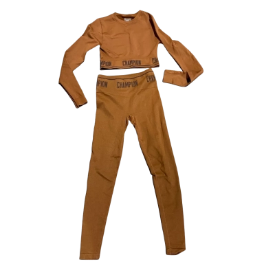 Champion Womens Size XS Brown Athleticwear Set - Top and Leggings     HTHT