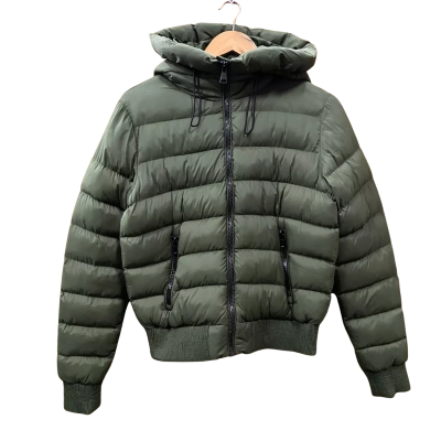 Seed Sport Dark Green Hooded Puffer Jacket Size S