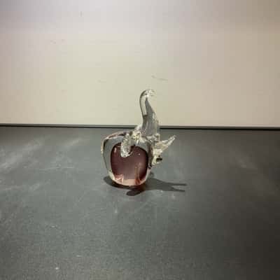 Clear/Purple Elephant Paper weight 