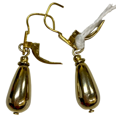  Gold coloured Womens Earrings - teardrop style