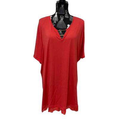 beme Womens  Size L Short Sleeve Top Red BNWT