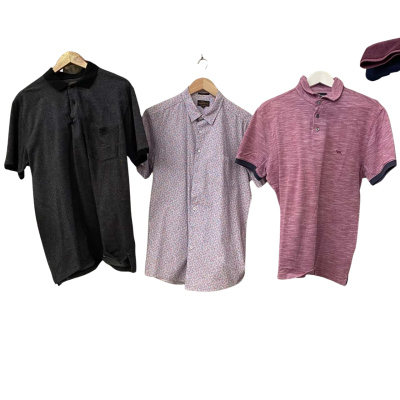 Rodd & Gunn Mens  Size L 2 x Polo Shirt / 1 x Short Sleeve Shirt Floral / Grey / Pink  