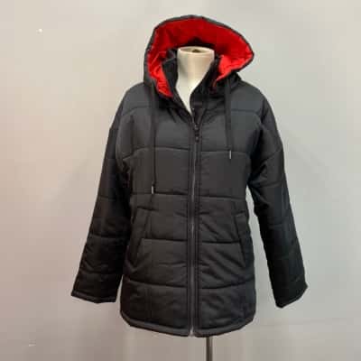 L’urv Womens  Size S Hooded Jacket / Puffer Jacket Black  / Red 