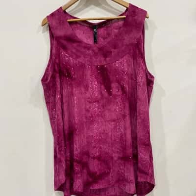 Taking Shape Womens  Size 20 Sleeveless Top Pink  