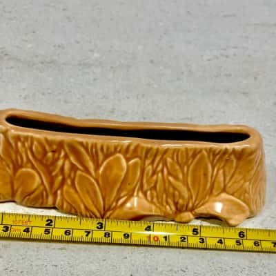 Vintage Australian Huntley Pottery Trough Vase 