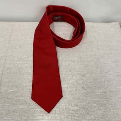 T.M. Lewin Mens Silk Tie Red 
