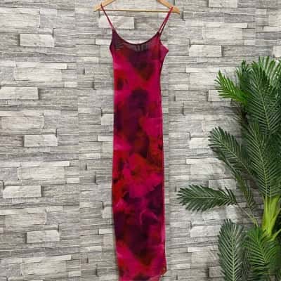 White Fox Womens  Size 6 Maxi Dress Pink  / Red 