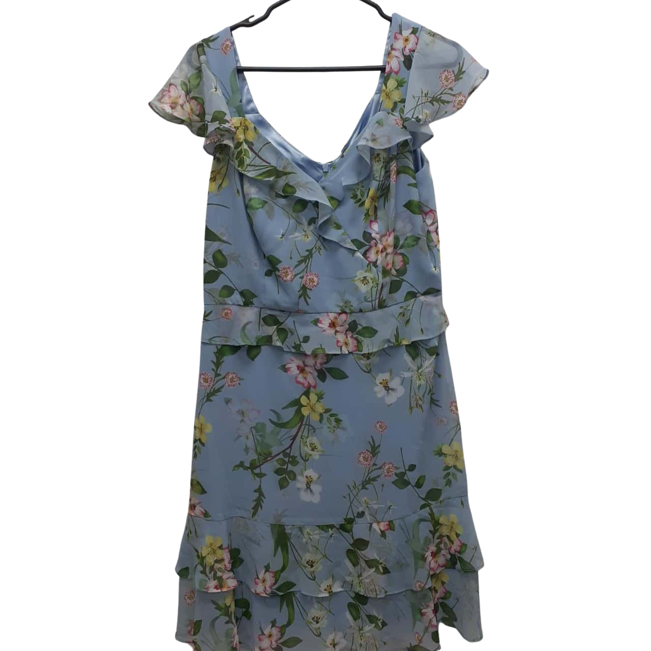 now-reduced-review-dress-size-14-floral-dress-midi-dress-party