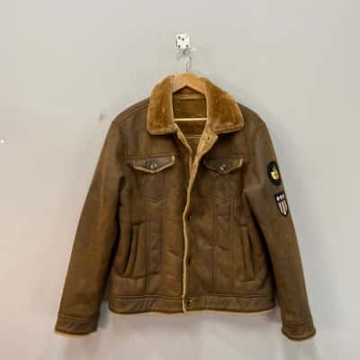  OUCI Design Mens   Size M Bomber Jacket Brown 
