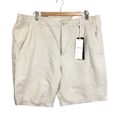 Just Jeans Mens  Size 36 OATMEAL Shorts. LINEN, COTTON, POLYESTER
