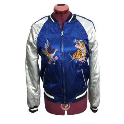 Topshop Womens  Size 34 Intricately Embroidered Reversible Jacket