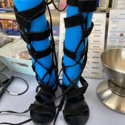 Country Road Black High Knee Sandals Size 35 