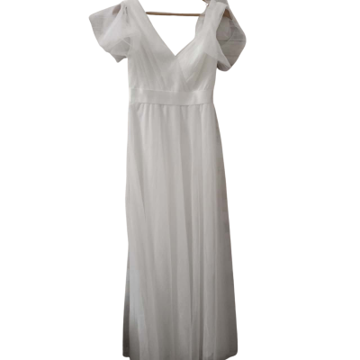 BNWT Ever Pretty Womens  Size M Formal Dress / Short Sleeve Dress  White 