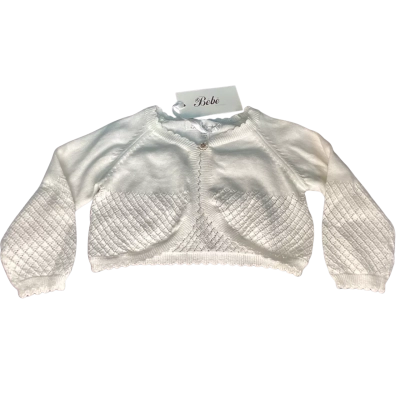 Bebe Kids  Size 12-18m Cardigan Off White 