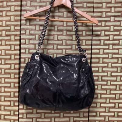 New Oroton Women's Black Snakeskin Print Soft Leather Shoulder Bag Handbag Casual Birthday Present Christmas Mother Genuine Unique 