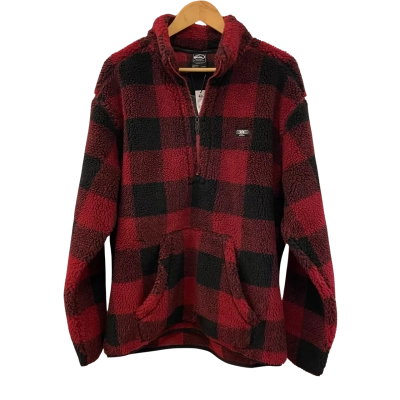 Quicksilver Mens  Size L Fleece Black  / Red 