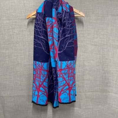  Womens Scarf Blue/ Purple/Red