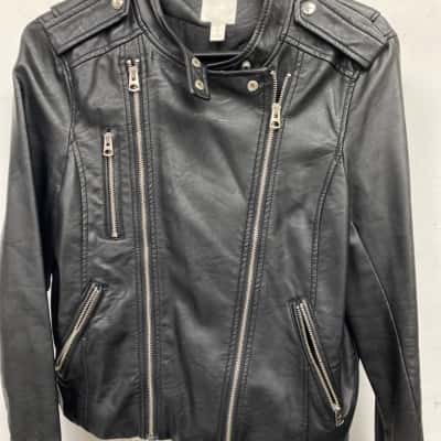 H&M Womens  Size 12 Bomber Jacket Black  