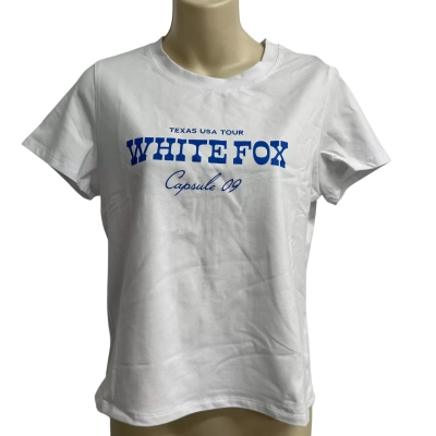 BNWT White Fox Womens Size L White T-Shirt