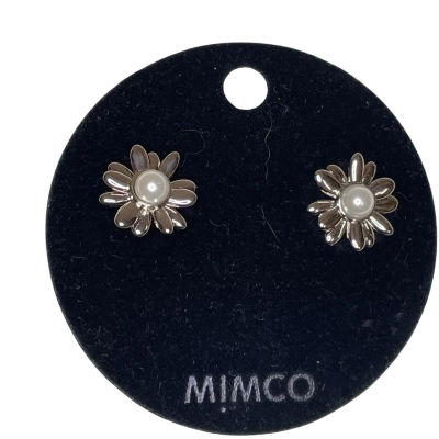 Mimco Womens Pearl Earrings Pearl/Silver Tone
