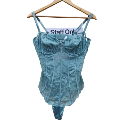 Bras N Things Womens Size 14 Bodysuit Teal (12)