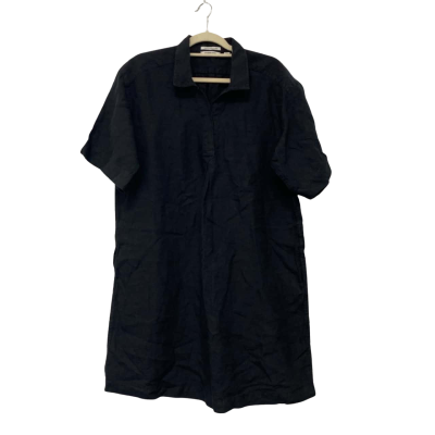 Country Road Organic French Linen Dress Womens  Size 16 Black  