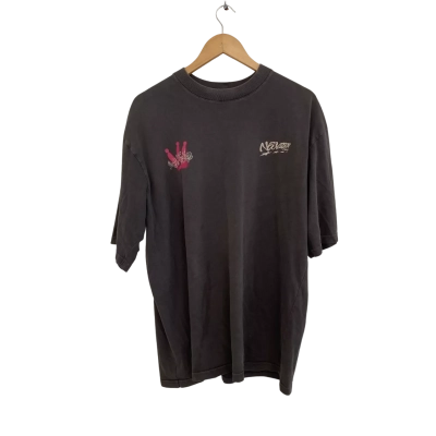 Neovision Mens  Size XL Printed Shirt / Short Sleeve Shirt Grey / Pink  / White 