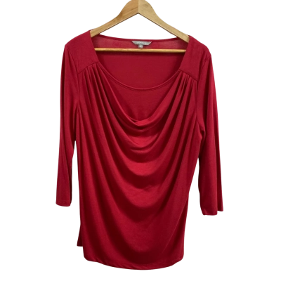 Suzannegrae Womens  Size XL Cowl Neck 3/4 Sleeve Top 
