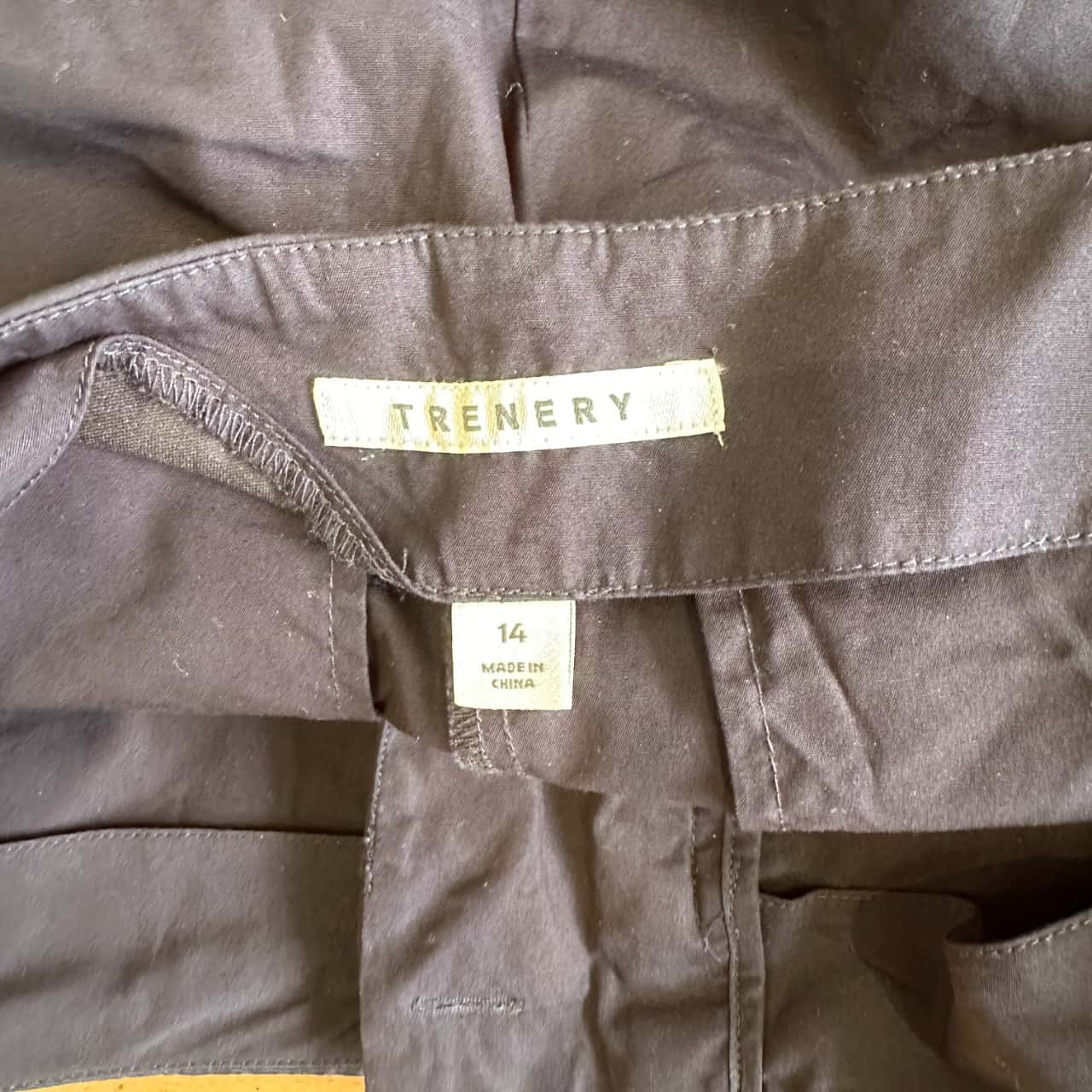 Trenery Women's Size 14 Wide Leg Pant Navy Blue (s)