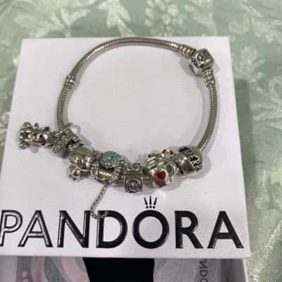Pandora Womens Beaded Bracelet Silver 