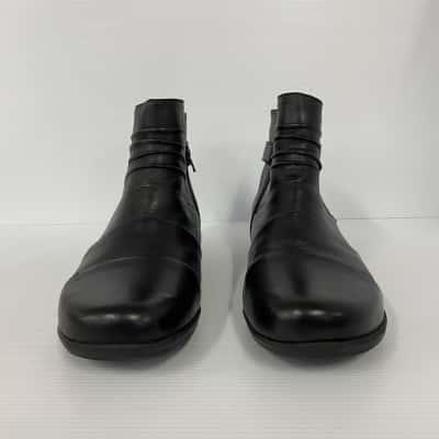 Diana Ferrari Black Leather Paber Shoes -  Size 40 