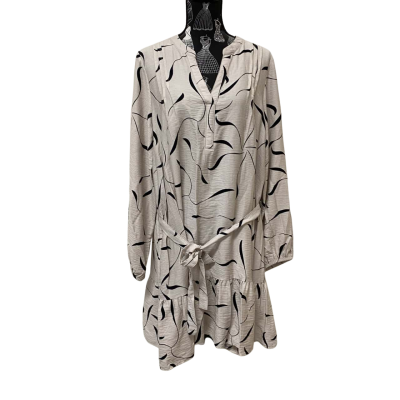 Vero Moda Womens  Size XL Long Sleeve Dress Beige with Black Accents BNWT