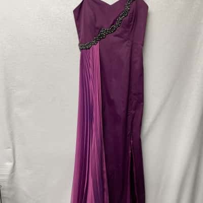 Bain De Nuit Womens Size L Formal Dress Purple 