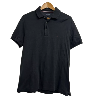 Tommy Hilfiger Mens Size L Black Polo Shirt  