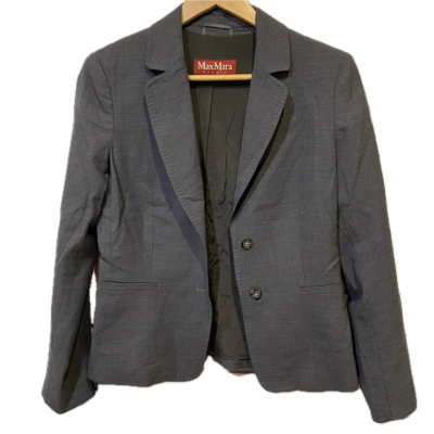 Maxmara Womens Blazer Size 8 Grey 