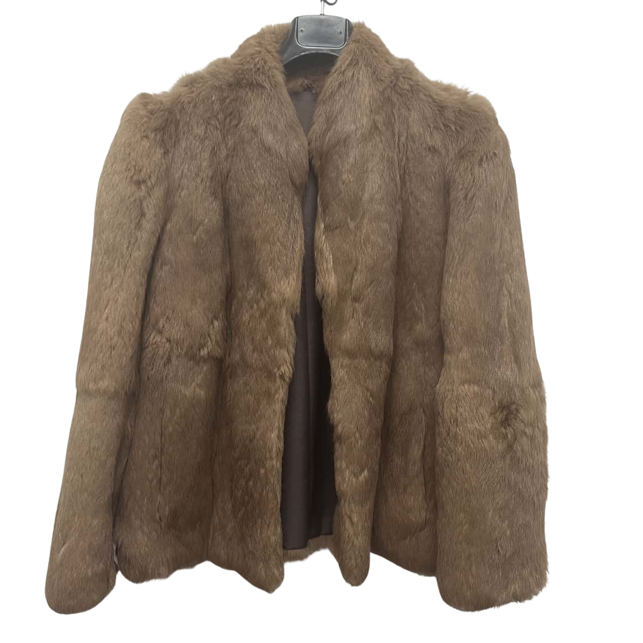 Womens Fur Jacket Brown approx size L (s)