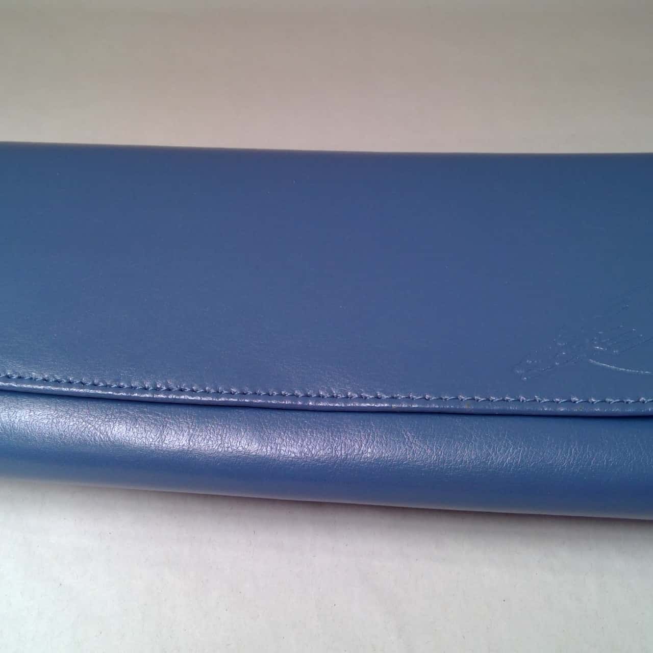 BNWT Kikki.K Women's Travel Document Leather Wallet Petrol Blue