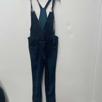  Womens  Size 32 denim Overalls Blue 