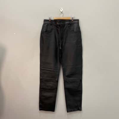  BNWOT RJAY Mens  Size 38 Heavy Duty Leather Motorcycle Pants Black  