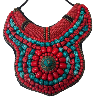  Womens Necklace Green / Red 