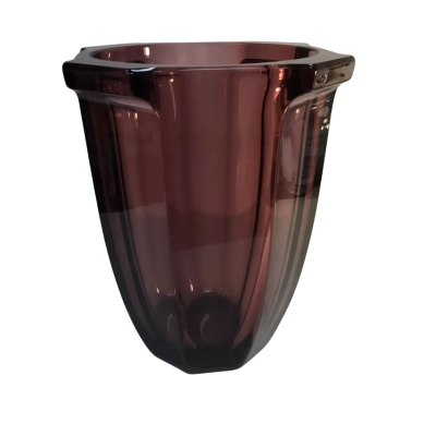 ArtDeco Style Amethyst Glass Base Approx 21 x 18cm 